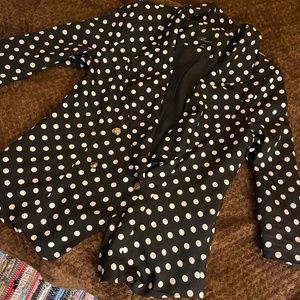 Monteau black polka dot blazer